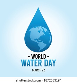 World Water Day Vector Illustration. Suitable for greeting card poster and banner.