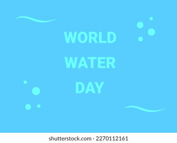 world water day vector illustration flat design