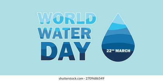 world water day  vector illustration	
