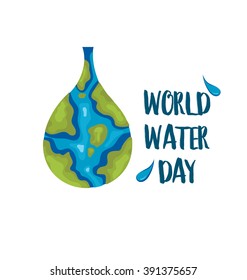 World water day. Vector illustration.