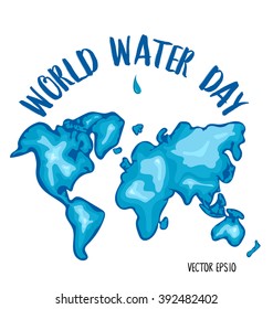 World water day. Vector illustration.