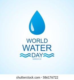 World water day. Vector illustration.