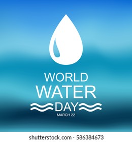 World water day. Vector illustration.