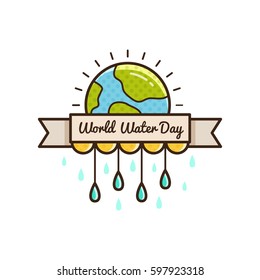 World Water Day. Vector illustration.