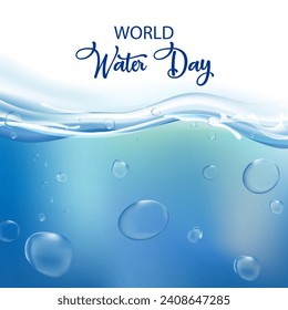 World Water Day vector. Water Day vector illustrator.