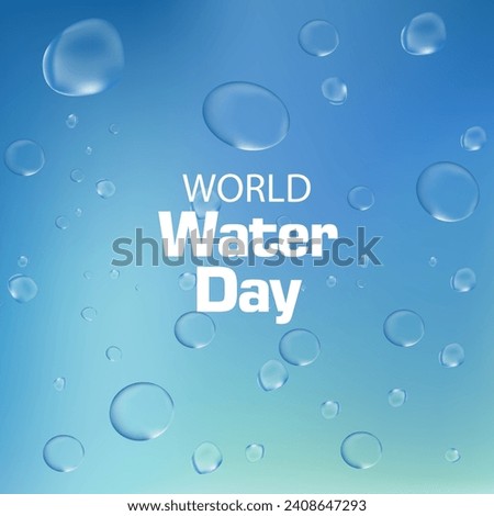 World Water Day vector. Water Day vector illustrator.