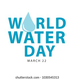 World Water Day Vector Template Design