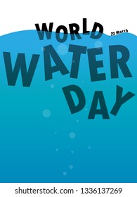 World Water Day Vector Template Design