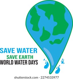 Vector de Días Mundiales del Agua para diseño