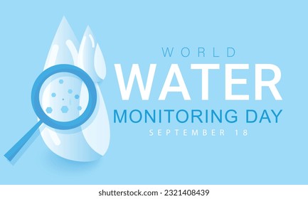 World water monitoring day. background, banner, card, poster, template. Vector illustration.