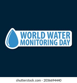World Water Monitoring Day. Flat design vector illustration.