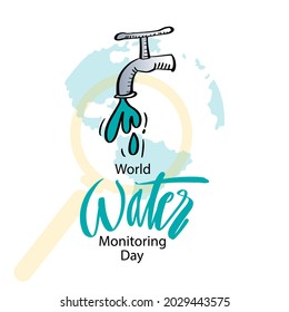  World Water Monitoring Day. Poster concept.
