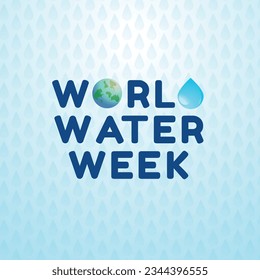 World water week design template good for celebration. Water design illustration. Globe water design. flat design. eps 10.