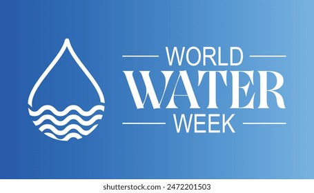 World Water Week is observed every year on August.banner design template Vector illustration background design.