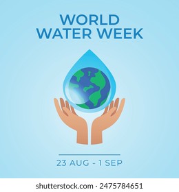 World Water Week vector design template good for celebration usage. water vector illustration. eps 10.