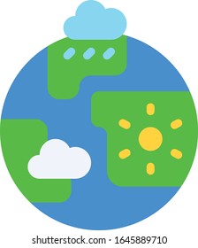 Mundo - Conjunto de iconos del tiempo. Ilustración vectorial plana de alta calidad para sitio web y aplicación móvil.