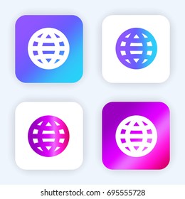 World web bright purple and blue gradient app icon