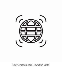 vetor de sinal de ícone da world web connection