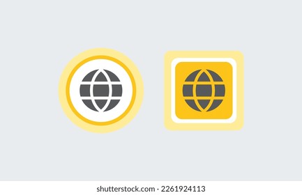 world web, earth globe, website icon contact Vector Illustration