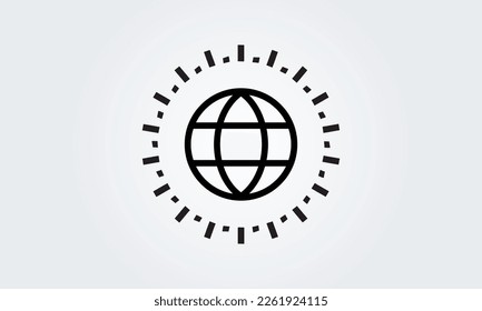 world web, earth globe, website icon contact Vector Illustration