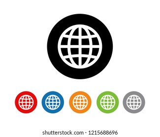 World, web icon Flat symbol vector