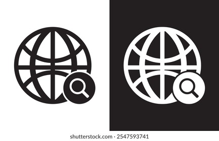 Icono de Web mundial . Diseño de Vector de conjunto de signos de Internet.