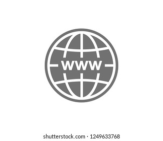 World, web icon, internet symbol vector