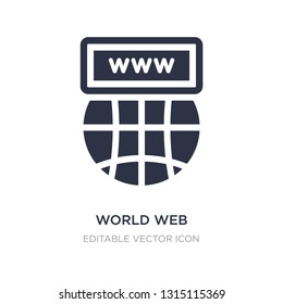 world web icon on white background. Simple element illustration from Web concept. world web icon symbol design.