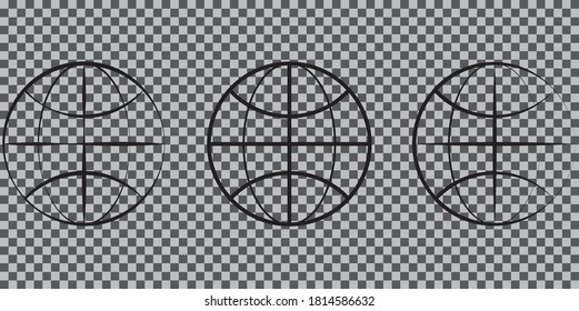 Ilustración vectorial de icono web mundial.