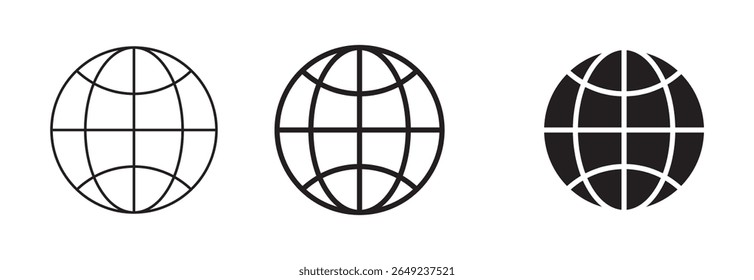 World web icon, www earth globe icon, website icon for contact ,vector illustration