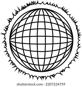 Ilustración vectorial de icono de World, Web, Website, Homepage.