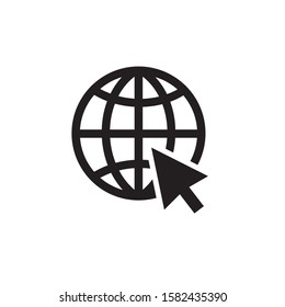 World website arrow cursor icon symbol vector illustration