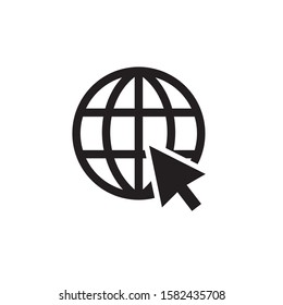 World website arrow cursor icon symbol vector illustration