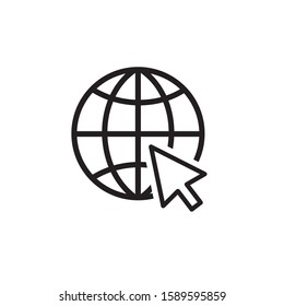 World website arrow cursor icon symbol vector ilustration