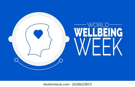 World WellBeing Week. Wellness Concept, Awareness Template, Wellness Poster, Health Banner, Cards, Social Media Post and Mental Health Background Design Inspiration Vector Illustration