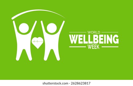 World WellBeing Week. Wellness Concept, Awareness Template, Wellness Poster, Health Banner, Cards, Social Media Post and Mental Health Background Design Inspiration Vector Illustration