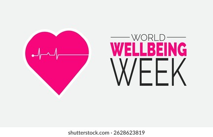 World WellBeing Week. Wellness Concept, Awareness Template, Wellness Poster, Health Banner, Cards, Social Media Post and Mental Health Background Design Inspiration Vector Illustration