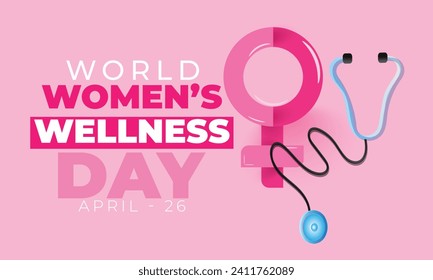 World Women’s Wellness Day. background, banner, card, poster, template. Vector illustration.