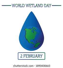 world wetland days vector poster background banner