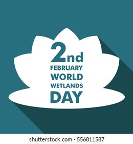 World wetlands day cartoon design illustration, campaign asset for use on social media