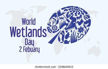 World Wetlands Day vector background image