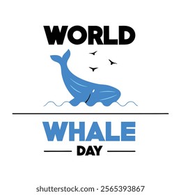 World whale day Background Template design for Poster or Banner