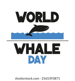 World whale day Background Template design for Poster or Banner