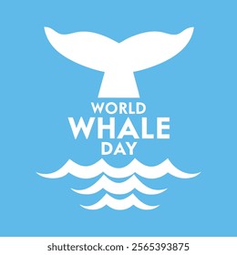 World whale day Background Template design for Poster or Banner