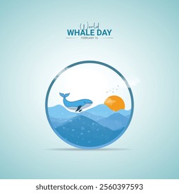 World Whale Day. Whale Day creative design for social media ads