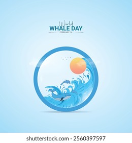 World Whale Day. Whale Day creative design for social media ads