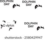 World Whale and Dolphin Day, July 23rd. A poster for the holiday. Whale, dolphin illustration. Marine animals swim in the ocean concept of environmental dolphin day