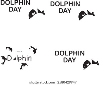 World Whale and Dolphin Day, July 23rd. A poster for the holiday. Whale, dolphin illustration. Marine animals swim in the ocean concept of environmental dolphin day