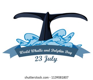 World Whale and Dolphin Day, vector illustration