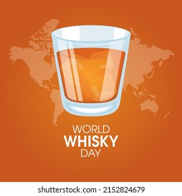 Whisky glass ice cubes icon realistic style Vector Image